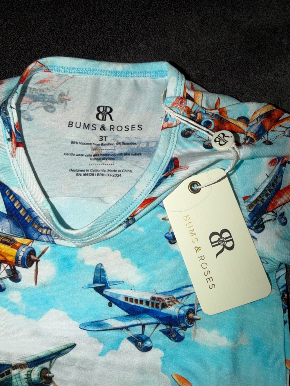 Bums and Roses Short Romper - Picture 3 of 3